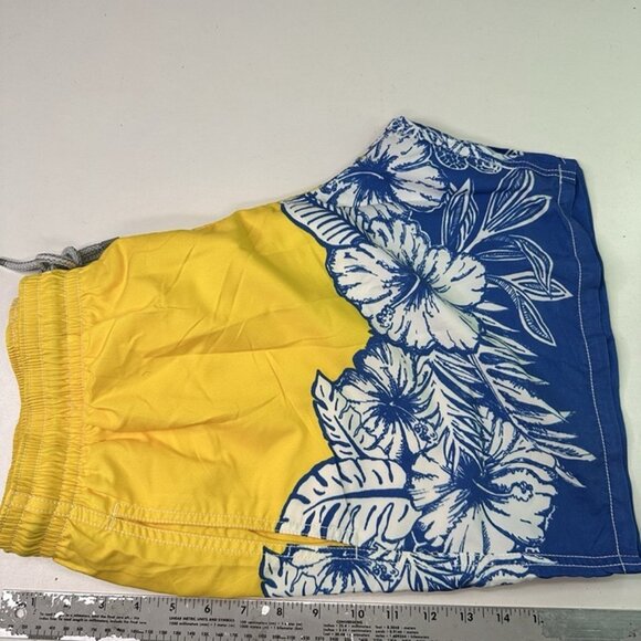 Vilebrequin Turtle Swimming Shorts Blue Yellow Floral XXL - Picture 9 of 9